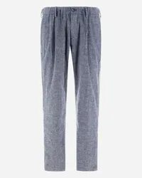 Herno Pantaloni Resort In Cotton Effect Denim Blu