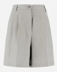 Herno Shorts Resort In New Lino Lurex Grigio