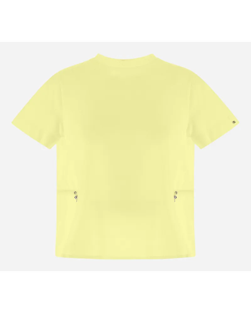 Herno T-shirt In Chic Cotton Jersey E New Techno Taffetà Canarino