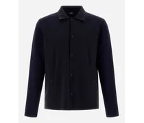 Camicia In Unlimited Compact Cotton E Light Scuba - Uomo Camicie Blu Navy