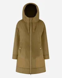 Herno Parka In New Techno Taffeta Sabbia