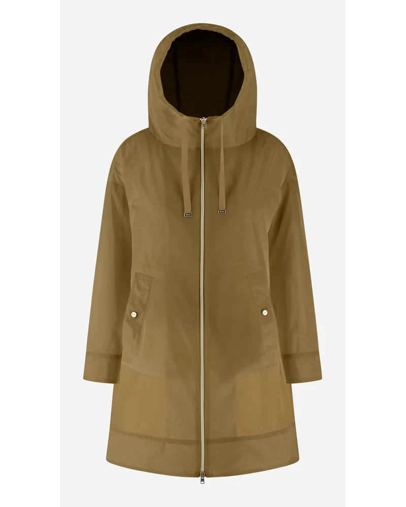 Herno Parka In New Techno Taffeta Sabbia