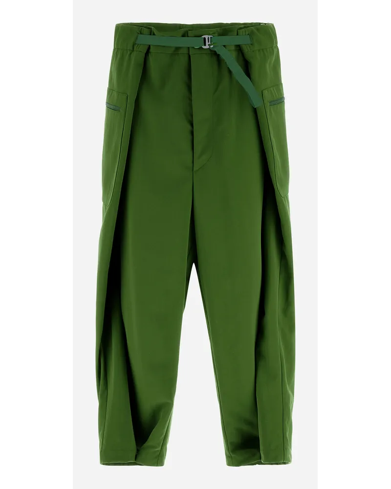 Herno Pantaloni Globe In Recycled Nylon Twill Verde