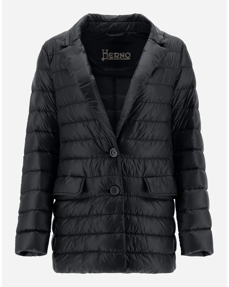 Herno Blazer In Nylon Ultralight Nero