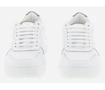 Sneaker In Pelle E Monogram - Donna Scarpe Bianco/beige