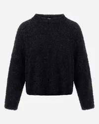 Herno Maglia In Fluffy Cotton Knit Nero