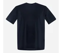 T-shirt In Superfine Cotton Stretch - Uomo T-shirt E Polo Blu Navy