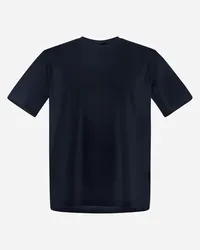 Herno T-shirt In Superfine Cotton Stretch Blu