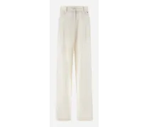 Pantaloni In Delon - Donna Pantaloni Bianco
