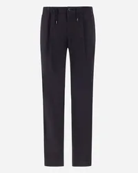 Herno Pantaloni In Light Cotton Stretch Blu