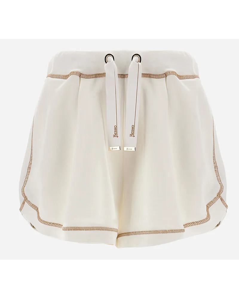 Herno Shorts In Comfy Sweater Bianco