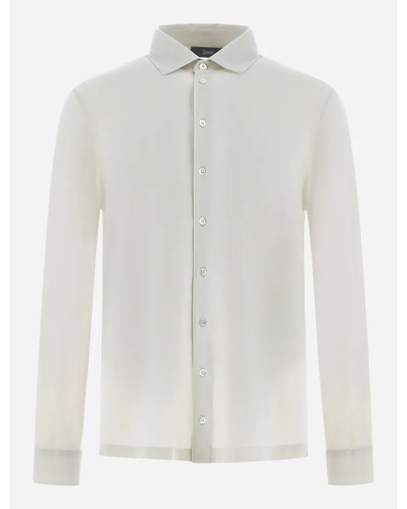 Herno Camicia In Jersey Crepe Ghiaccio