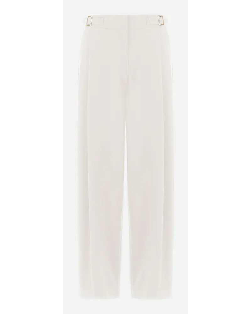Herno Pantaloni In Structures Nylon Bianco