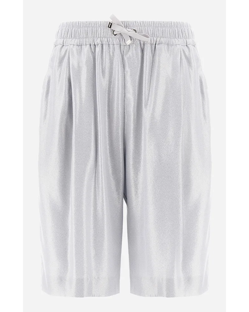 Herno Shorts In Metallic Effect Perla
