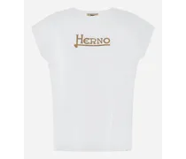 T-shirt In Interlock Jersey - Donna T-shirt Bianco/marrone