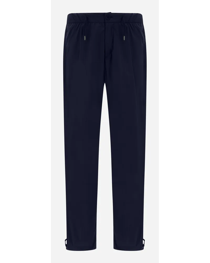 Herno Pantaloni In Light Nylon Stretch Blu