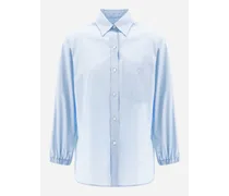 Camicia In Cotton - Donna Camicie Azzurro Chiaro