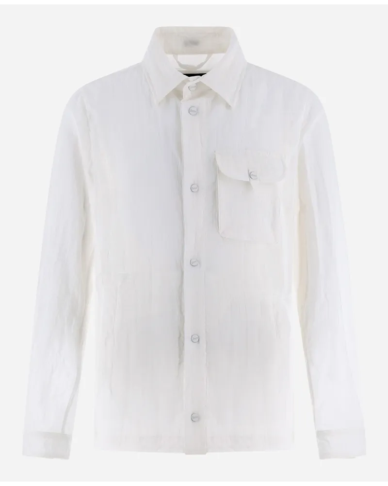Herno Camicia In 3d Ripstop Bianco