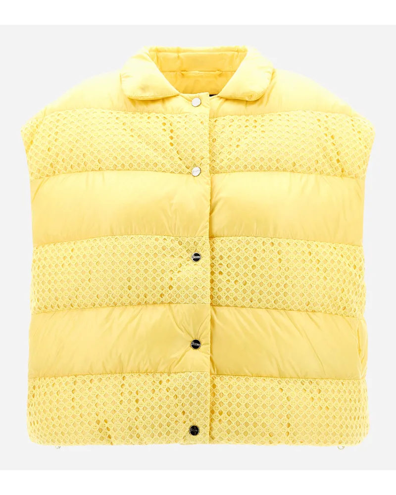 Herno Smanicato In Nylon Ultralight E Spring Lace Giallo