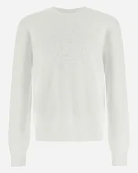 Herno Maglia Globe In Photocromatic Knit Bianco