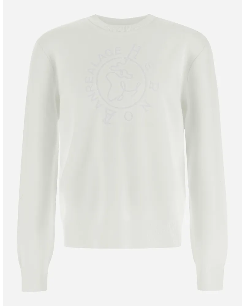 Herno Maglia Globe In Photocromatic Knit Bianco