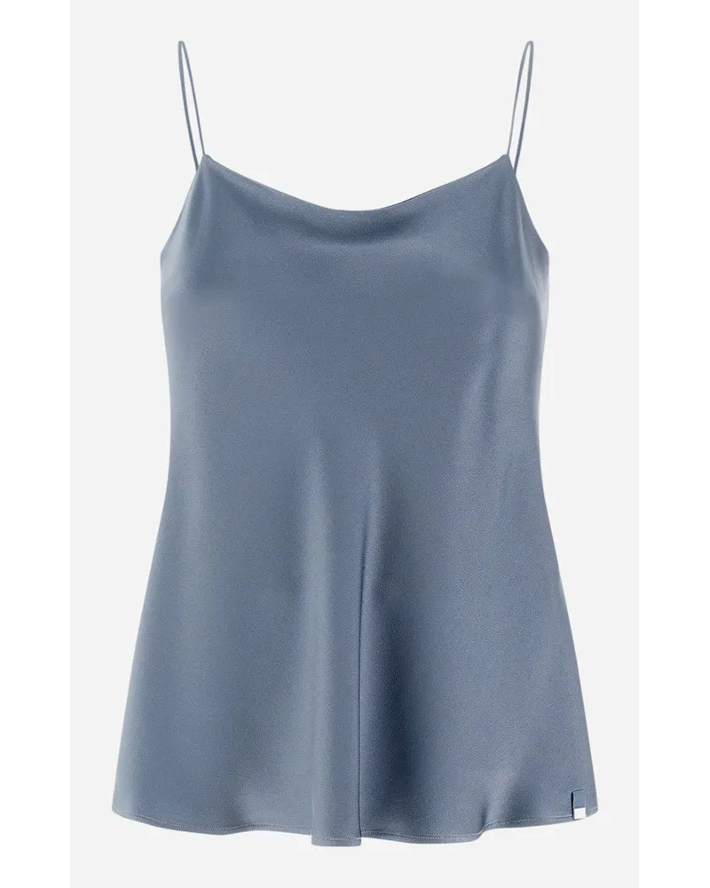 Herno Top Resort In Satin Effect Denim