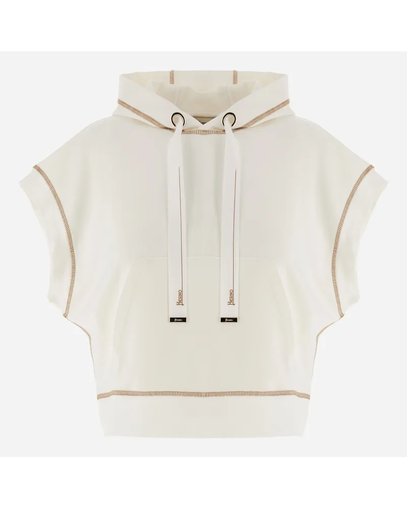 Herno Felpa In Comfy Sweater Bianco