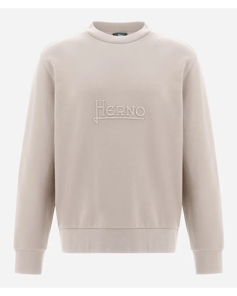 Herno Felpa In Cotton Sweater Chantilly