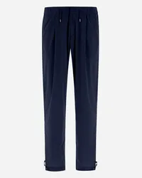 Herno Pantaloni Resort In Light Nylon Stretch Blu