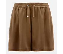 Shorts In Casual Satin - Donna Pantaloni Sabbia