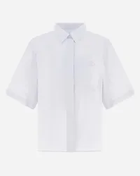 Herno Camicia A Maniche Corte In Cotton Bianco