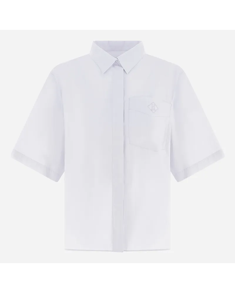 Herno Camicia A Maniche Corte In Cotton Bianco