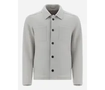 Camicia Resort In Light Boiled Wool - Uomo Shackets Chantilly
