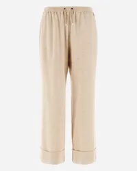 Herno Pantaloni Resort In Flannel Effect Chantilly