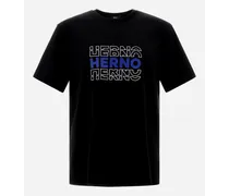 T-shirt In Compact Jersey - Uomo T-shirt E Polo Nero