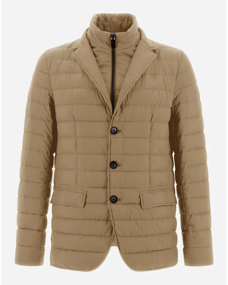 Herno Blazer Con Pettorina In Ecoage Sabbia