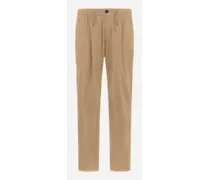 Pantaloni In Light Cotton Stretch - Uomo Pantaloni Sabbia