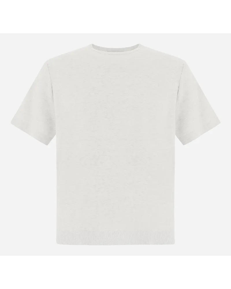 Herno Maglia Resort In Jeans Effect Bianco