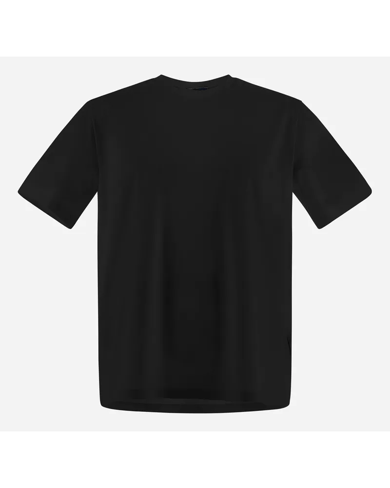 Herno T-shirt In Superfine Cotton Stretch Nero