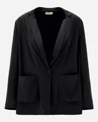 Herno Blazer In Casual Satin Nero