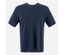 T-shirt In Jersey Knit Effect - Uomo T-shirt E Polo Blu Navy