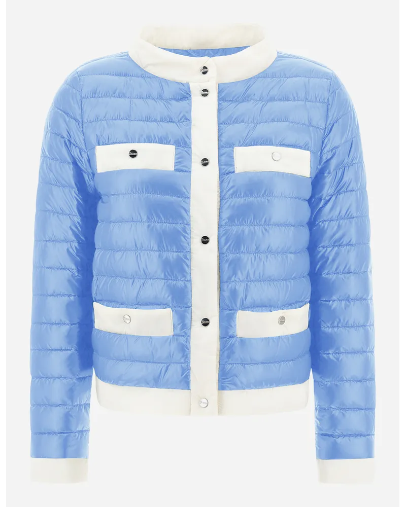 Herno Giacca In Nylon Ultralight Ed Ecoage Azzurro