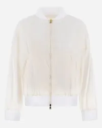 Herno Bomber In Spring Lace Ed Ecoage Bianco