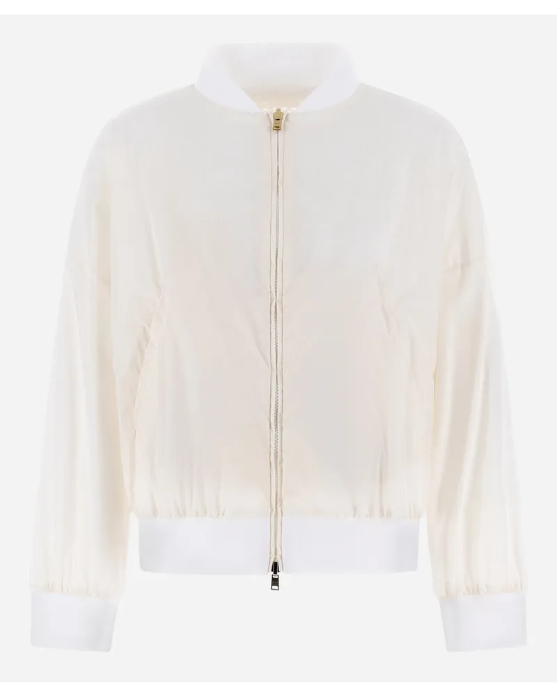 Herno Bomber In Spring Lace Ed Ecoage Bianco