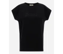 T-shirt In Interlock Jersey - Donna T-shirt Nero