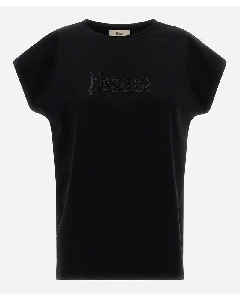 Herno T-shirt In Interlock Jersey Nero