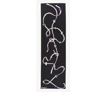 Sciarpa con stampa zodiacale, segni dell'aria Multicolor 100% Seta