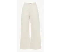 Jeans cropped ampi Stromboli Bianco 100% Cotone