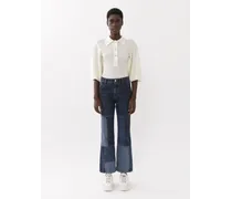 Jeans svasati cropped Blu 100% Cotone