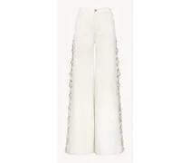 Jeans rave ampi Bianco 100% Cotone